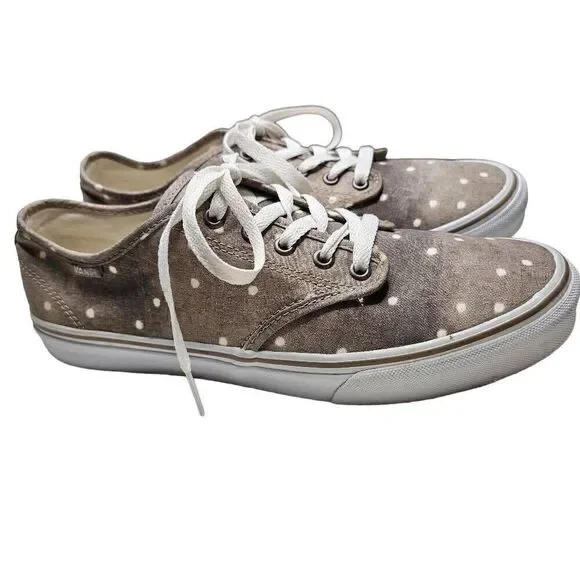 VANS Brown Washed Polka Dot Athletic Shoes Women's Size US 11 Lace Up Classics - Picture 3 of 11